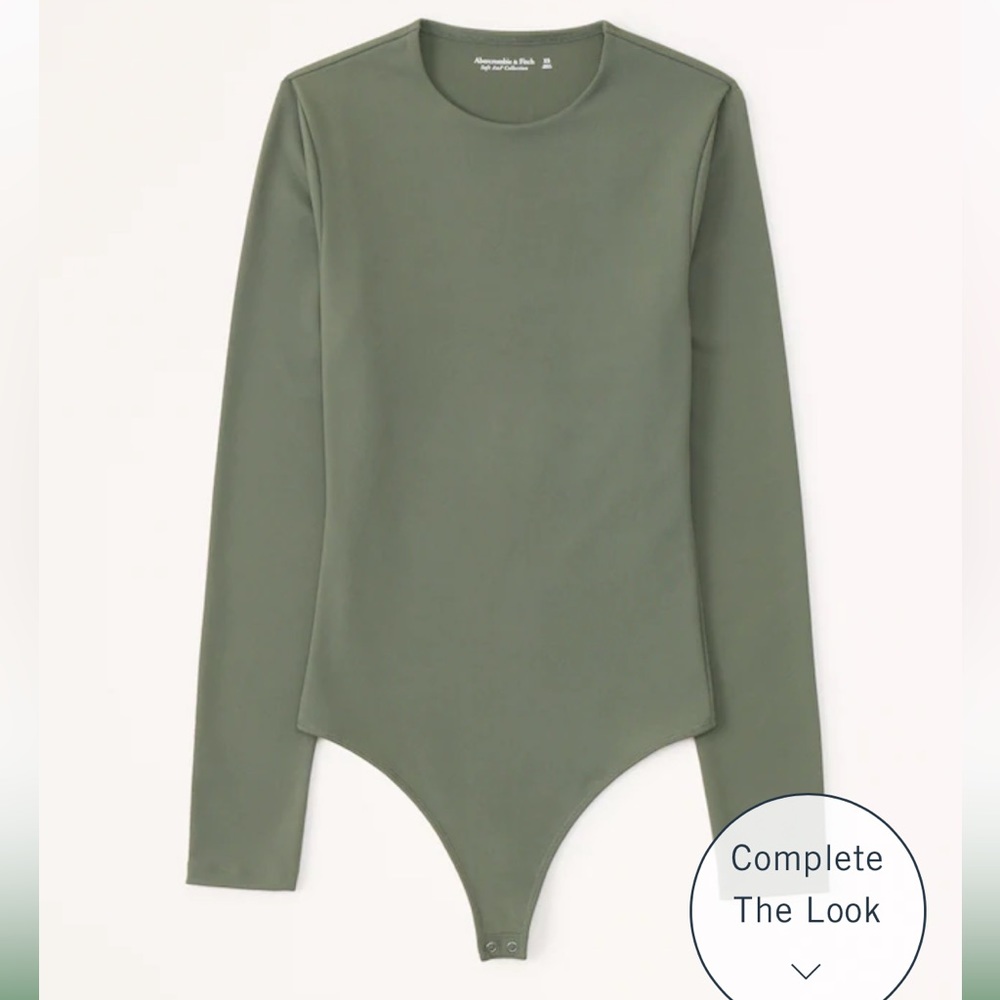 Abercrombie Long-Sleeve Seamless Fabric Crew Bodysuit